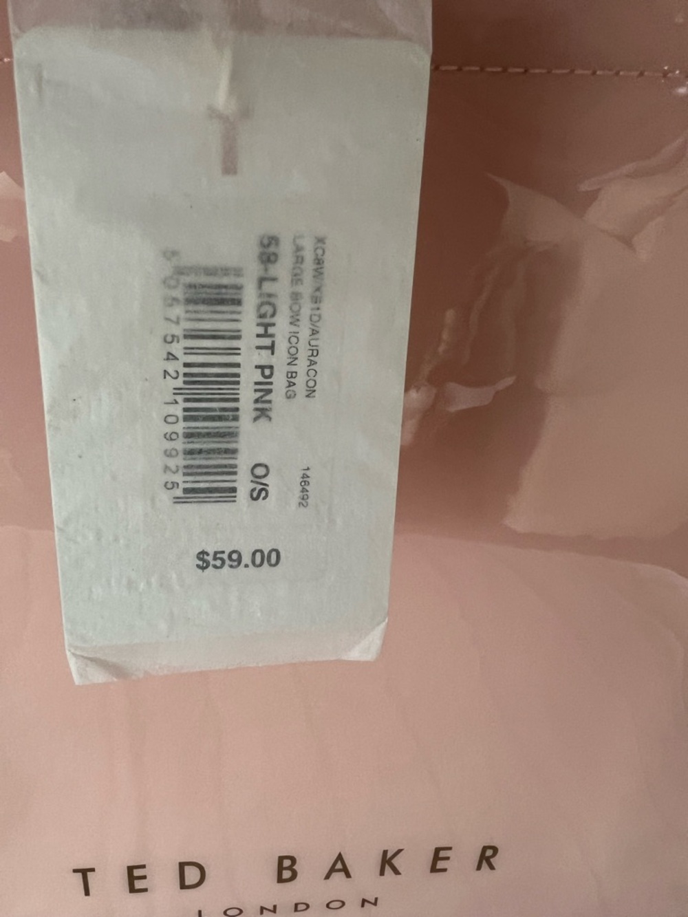 Ted Baker London Pale Pink Large Icon Tote Bag - Picture 5 of 9